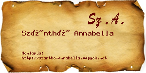 Szánthó Annabella névjegykártya